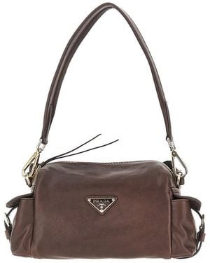 Prada Nappa Leather Small Explore' Bag - Brown