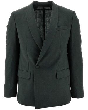 MARSĒM Wool-Blend Single-Breasted Suit - Green