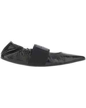 Givenchy Naplack Leather 'Crush' Ballet Flats - Black