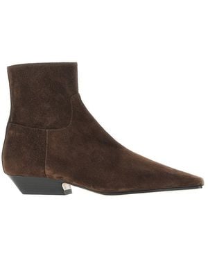 KHAITE 'Marfa' Suede Leather Boots 37 - Brown