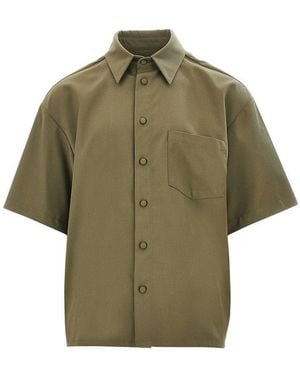 C.9.3 Viscose-Blend Boxy Fit Shirt - Green