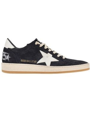 Golden Goose 'Ballstar' Suede Leather Trainers - Blue