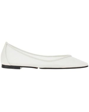 Jacquemus 'Ovalo' Mesh Ballerinas - White