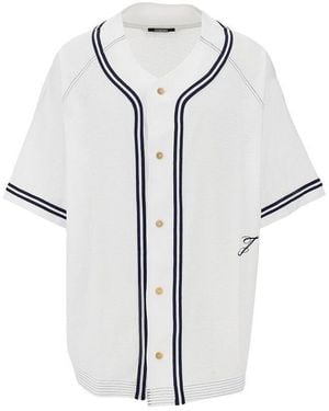 Jacquemus 'Baseball' Cotton And Hemp Shirt - Blue