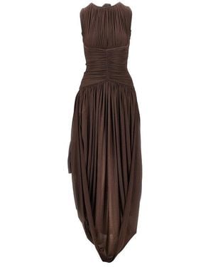 Maygel Coronel 'Atrio' Long Dress - Brown