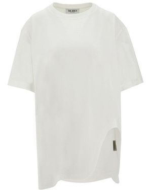 The Attico T-Shirt Oversize Con Spacco Sagomato Donna - Bianco