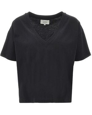 Loulou de Saison 'Faaa Lds' V-Neck T-Shirt - Black