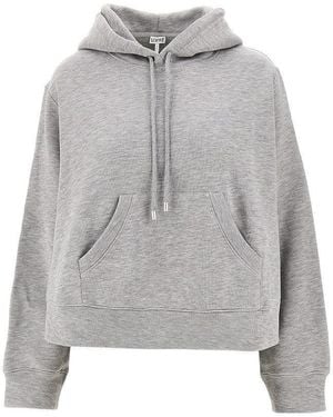 Loewe Mélange Cotton Blend Trapeze Hoodie - Gray