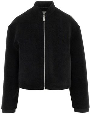Jil Sander Velvet Full-Zip Jacket - Black