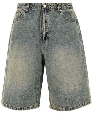 Woodbird 'Wbyuto' Baggy Fit Denim Shorts - Grey