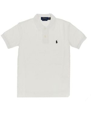 Ralph Lauren Cotton Piquet Polo Shirt With Logo Embroidery Kids - White