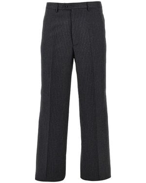 sunflower 'Bridge' Pinstriped Trousers - Black