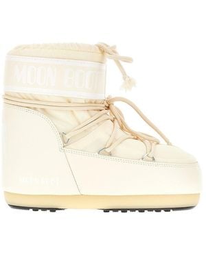 Moon Boot 'Icon Low' Nylon Boots - Natural