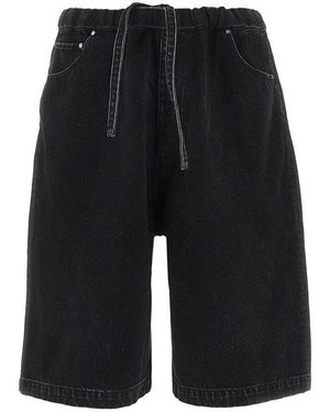 Entire studios Baggy Fit Denim Shorts - Black