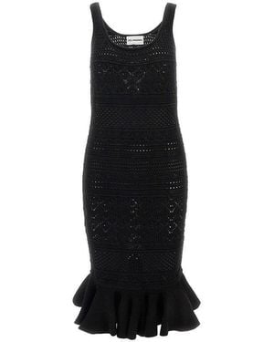 Des Phemmes Knitted Midi Dress - Black