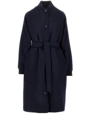 Weekend by Maxmara Nylon And Virgin Wool Coat - Blue