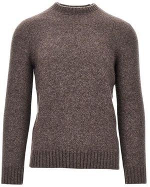 Piacenza 1733 Silk And Cashmere Blend Jumper - Brown