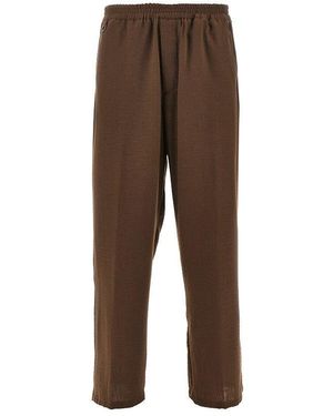 MARSĒM Canvas Trousers With Elasticated Waist - Brown