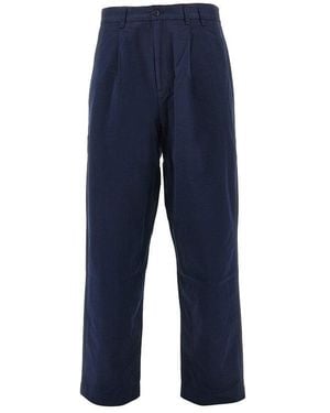 Forét 'Writer' Relaxed Fit Pleated Trousers - Blue