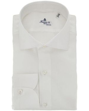 Finamore 1925 'Milano' Cotton Shirt - Grey