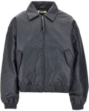 Woodbird 'Wbbao' Faux Leather Biker Jacket - Grey