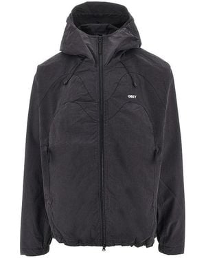 Obey 'Sota' Cotton-Blend Shell Jacket - Blue