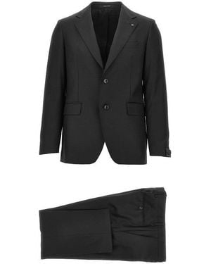 Tagliatore Virgin Wool Two-Pieces Tailored Suit - Black