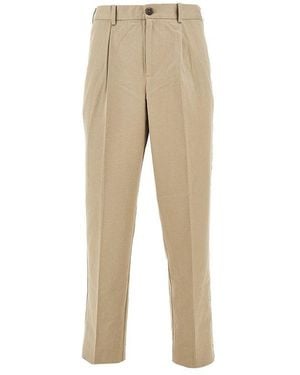 Wax London 'Aubyn' Twill Trousers With Dart - Natural