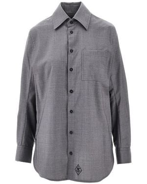 The Seafarer Wool Canvas 'Tara' Shirt - Gray