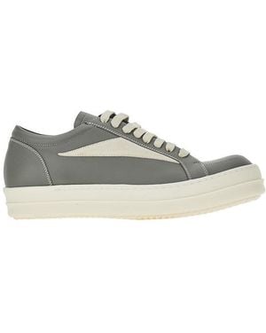 Rick Owens Leather Vintage Trainers - Grey