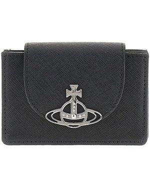 Vivienne Westwood Saffiano Leather Cardholder - Black