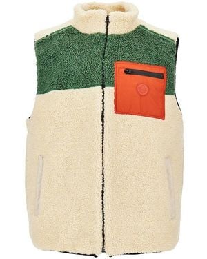 Mauna Kea Color-Block Sherpa Vest - Green