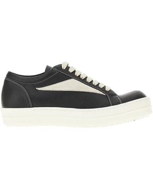 Rick Owens Leather Vintage Sneakers - Black