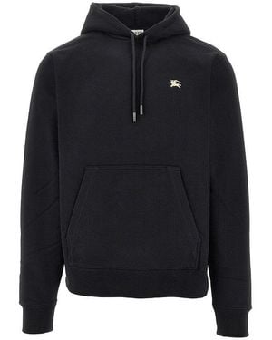 Burberry Felpa Con Cappuccio 'Knight Stamp' Uomo - Nero