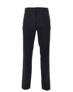 Emporio Armani Stretch Viscose-Blend Chino Trousers - Black