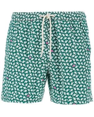 MC2 Saint Barth Seafish Print Swimshorts - Green