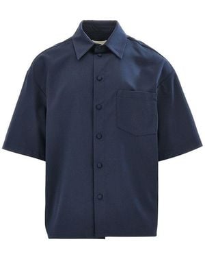 C.9.3 Viscose-Blend Boxy Fit Shirt - Blue