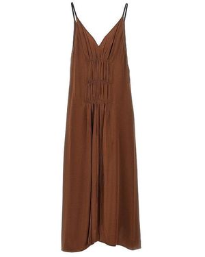 Prada Slip Dress Midi - Marrone