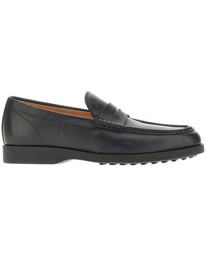 Tod's Leather Loafers - Black
