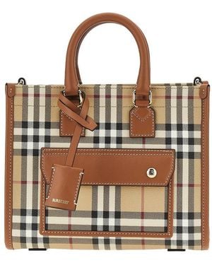 Burberry Mini 'Freya' Tote Bag - Brown