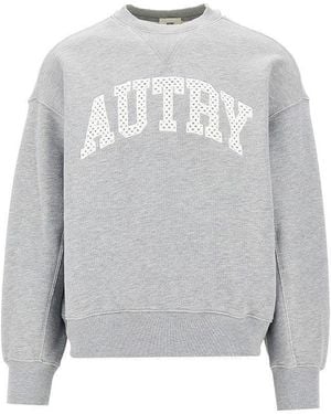 Autry Macramé Logo College Sweatshirt - Gray