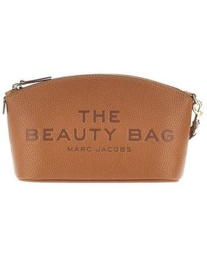Marc Jacobs Grain Leather Beauty Bag - Brown