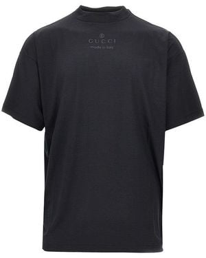 Gucci Glittered Logo Modal Jersey T-Shirt - Black