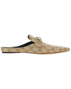 Gucci Original Gg Fabric 'Ragazzo' Sabot - Natural