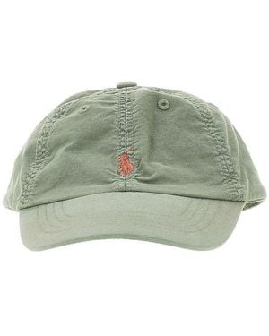 Ralph Lauren Logo Embroidery Baseball Hat Kids - Green