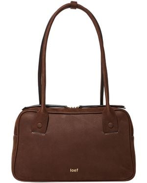 IOEF 'Bigotta' Nubuck Leather Shoulder Bag - Brown