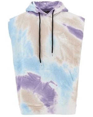 Mauna Kea 'Beach And Snow' Tie-Dye Sleeveless Hoodie - Blue