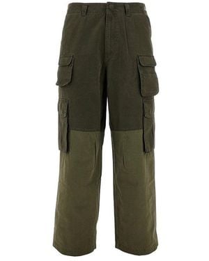 Dime Cotton Fishing Cargo Trousers - Green