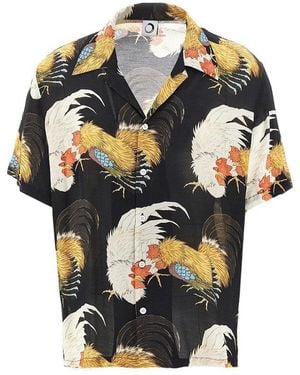 Endless Joy 'Roosters' Silk Shirt - Black