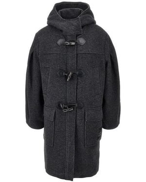 Ganni Wool-Blend Coat - Black